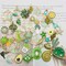 30 Pieces Mixed Enamel Green Theme Charms Pendants for Jewelry Making Bulk lot Necklace Earrings Bracelet Craft Findings